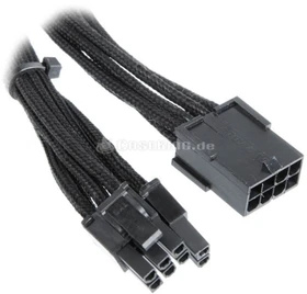 BitFenix Alchemy 6/8-Pin PCIe Verlängerung 45cm, sleeved schwarz (BFA-MSC-62PEG45KK-RP)
