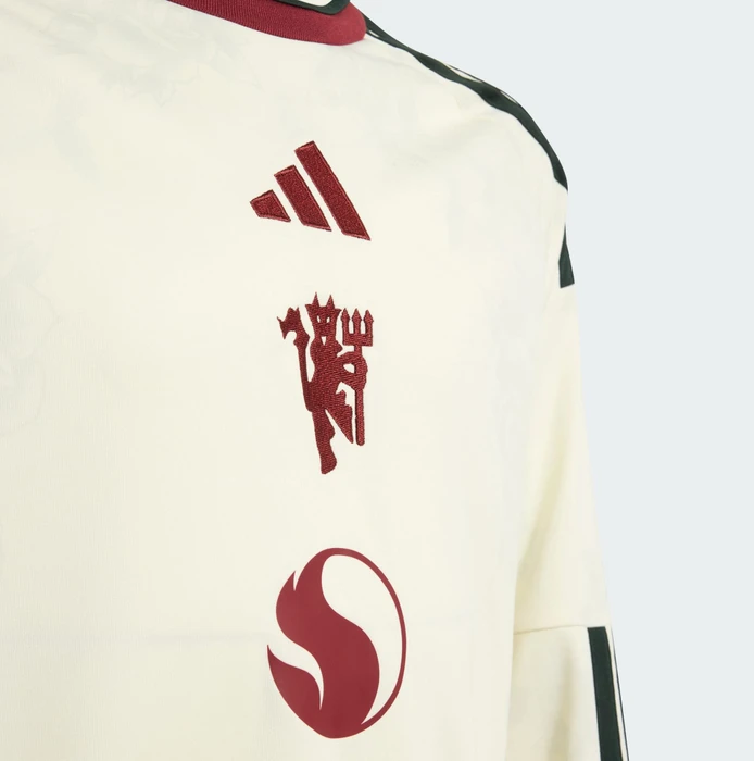 adidas Manchester United 2026/2027 Ausweichtrikot langarm ivory (Junior)