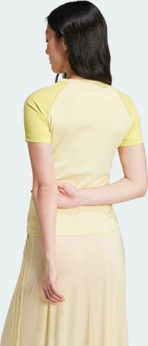 adidas Adicolor 3-Streifen Raglan Slim T-Shirt kurzarm powder yellow (Damen)