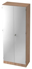 Hammerbacher Garderoben-Schrank 5OH V6200, Streifengriff, nussbaum/silber, Schrankwand