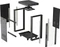 Lanberg 19" Rackschrank 24HE, LCD, freistehend, Flat Pack, V2, Gitternetztür, IP20, RAL 9004, 800mm tief Vorschaubild