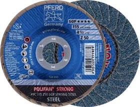 Pferd PFC 115 Z 50 SGP STRONG STEEL POLIFAN Fächerschleifscheibe K50, 115x22.23mm, 10 Stück