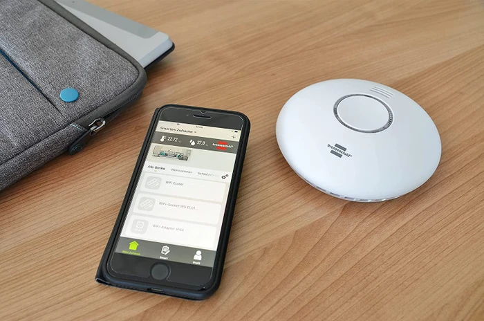 Brennenstuhl Connect WiFi Rauch- und Hitzewarnmelder WRHM01 weiß, Funk-Brandmelder