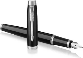 Parker IM black lacquer/chrome trim, rechte Hand, mittel, Geschenkbox