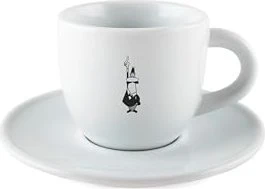 Bialetti Istituzionale Espresso-/Mokkatasse mit Untertasse, 2-tlg.