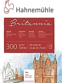 Hahnemühle Britannia Aquarell Zeichenpapier rau, 300x400mm, 12 Blatt