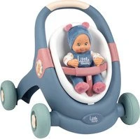 Smoby Little Smoby 3-in-1 Lauflernwagen mit Puppe