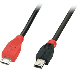 Lindy USB 2.0 Kabel Micro-B/Mini-B, 0.5m (31717)