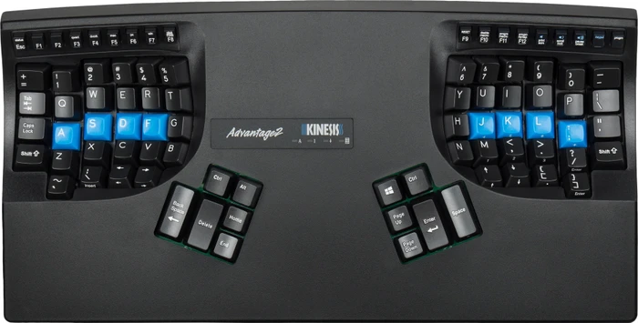 Kinesis Advantage2 Quiet LF Contoured Ergonomic Keyboard, schwarz, MX SILENT RED, USB, US
