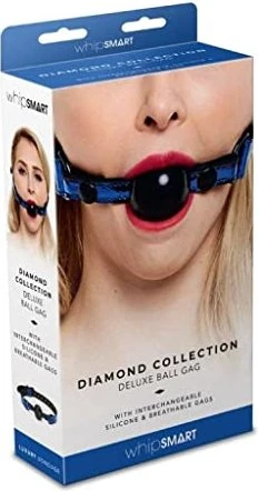 Whipsmart Diamond Collection Ball-Mundknebel blau