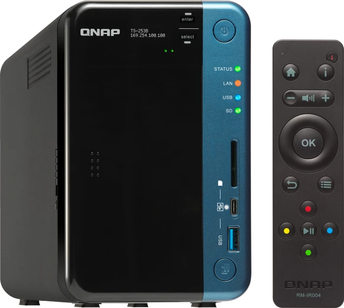 QNAP Turbo Station TS-253B-4G, 4GB RAM, 2x RJ-45 1000Base-T, 1x USB-C 3.0