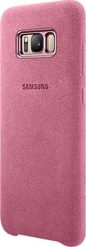 Samsung EF-XG955AP Alcantara Cover für Galaxy S8+ pink