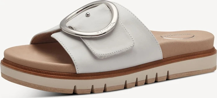 Tamaris Lederpantolette weiß (Damen)