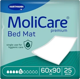 Hartmann MoliCare Premium Bed Mat 5 Tropfen Bettschutzeinlage, 60x90cm, 25 Stück
