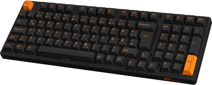 Akko 3098B Plus, Cherry Profil, LEDs RGB, Black & Orange, V3 Cream Yellow, USB/Bluetooth, DE
