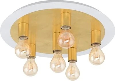 Eglo Passano rund 6-flammig gold/weiß