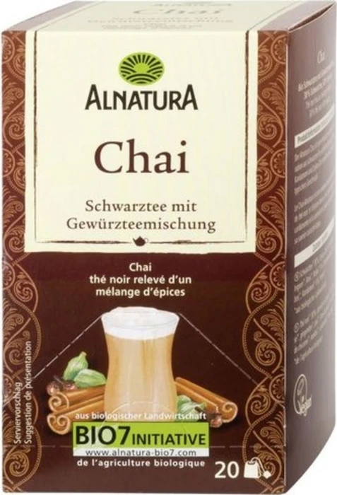 Alnatura Chai-Schwarztee Beutel, 20 Stück