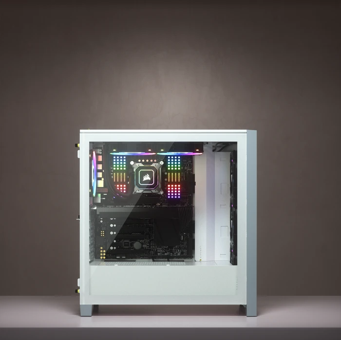 Corsair 4000D Airflow, weiß, Glasfenster