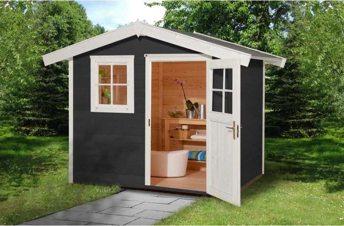 Weka 123 241x235cm Gerätehaus anthrazit