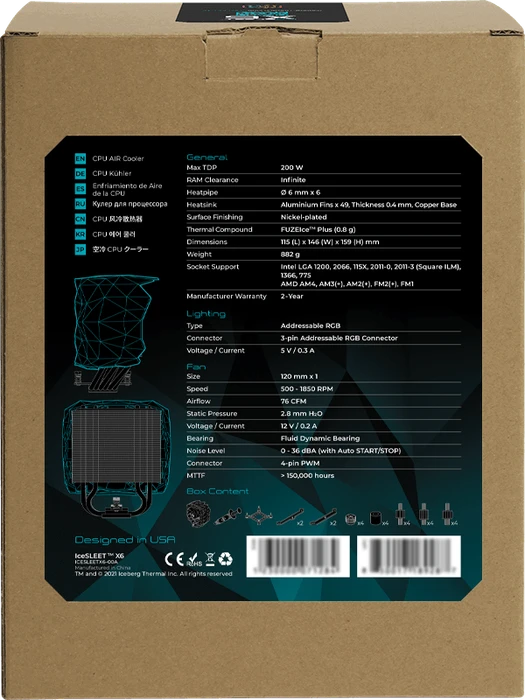 Iceberg Thermal IceSLEET X6
