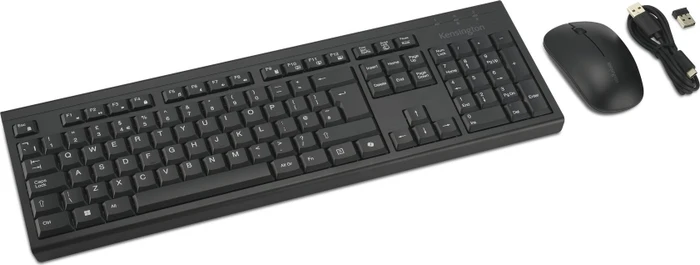 Kensington KM270 EQ Rechargeable Desktop Set, Wireless Tastatur und Maus, USB, DE