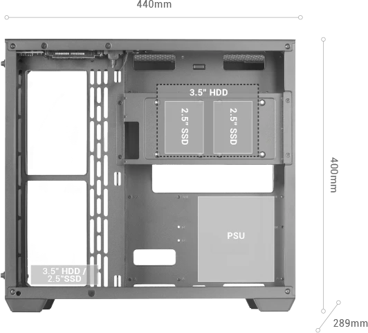 Mars Gaming MCV4 pink, Glasfenster
