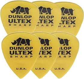 Dunlop Ultex Sharp Pick, 2.0mm, 6-Pack