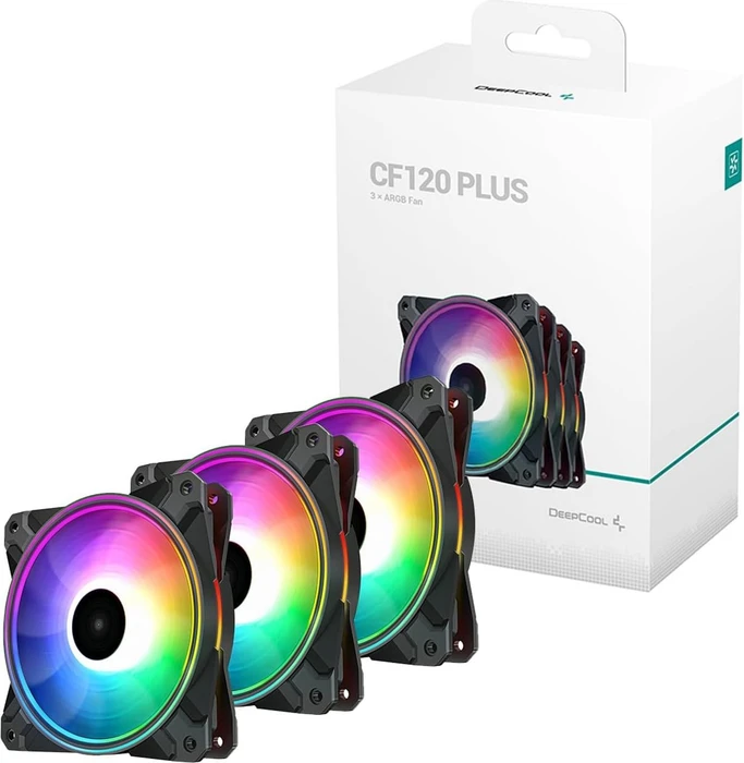 DeepCool CF120 Plus, LED-Steuerung, Lüftersteuerung, 120mm, 3er-Pack