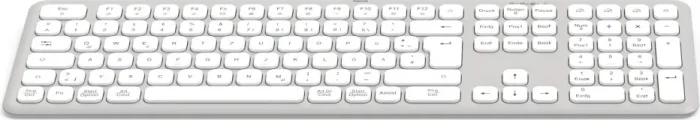 Hama WK-550 Multi-Device-Tastatur, grau/weiß, USB/Bluetooth, DE