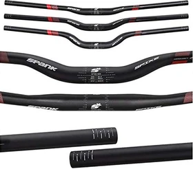 Spank Spike Vibrocore 31.8mm/30mm/4° up/8° back Riser Lenker 800mm schwarz/rot