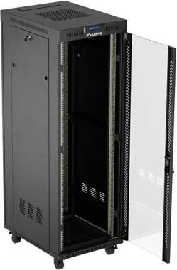 Lanberg 19" Rackschrank 37HE, LCD, freistehend, Flat Pack, V2, Glastür, IP20, RAL 9004, 800mm tief