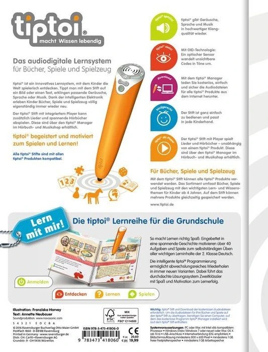 Ravensburger tiptoi Buch: Lern mit mir! Deutsch 2. Klasse