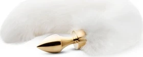 EasyToys Fox Tail Plug weiß/gold