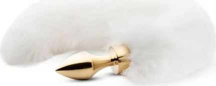 EasyToys Fox Tail Plug weiß/gold