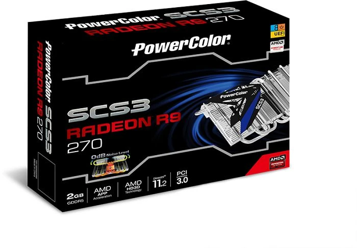 PowerColor Radeon R9 270 SCS3, 2GB GDDR5, DVI, HDMI, DP