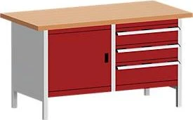 Bott Cubio Werkbank 150x84x75cm rot