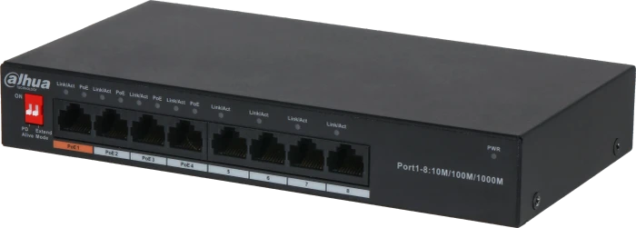 Dahua PFS30 Desktop Gigabit Switch, 8x RJ-45, 60W Hi-PoE