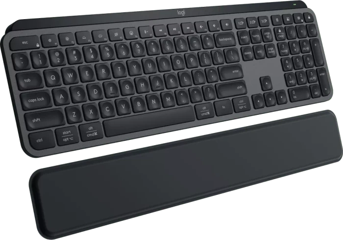 Logitech MX Keys S Plus MX Palm Rest, Graphite, schwarz, LEDs weiß, Logi Bolt, USB/Bluetooth, ND