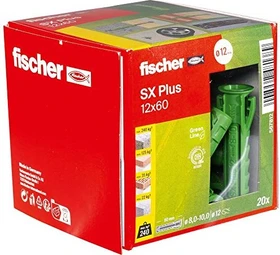 fischer SX Plus Green 12x60 Spreizdübel, 12x60mm, 20 Stück