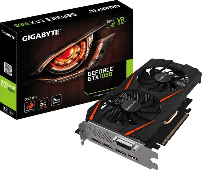 GIGABYTE GeForce GTX 1060 Windforce 2X OC D5X 6G, 6GB GDDR5X, DVI, HDMI, 3x DP