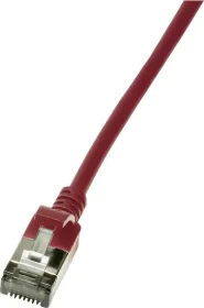 LogiLink TPE Slim Patchkabel, Cat6a, U/FTP, RJ-45/RJ-45, 1.5m, rot