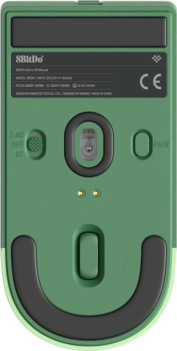 8BitDo Retro R8 Mouse mit Ladestation, Forest Wonder, grün, USB/Bluetooth