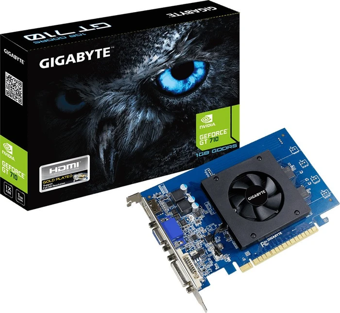 GIGABYTE GeForce GT 710, 1GB GDDR5, VGA, DVI, HDMI