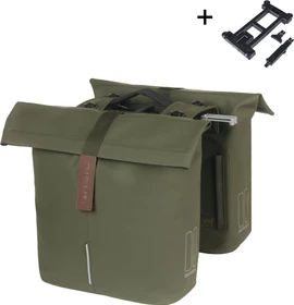 Basil City Doppeltasche MIK Gepäcktasche moss green