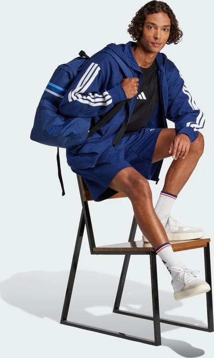 adidas Essentials 3-Streifen French Terry Hoodie dark blue/white (Herren)