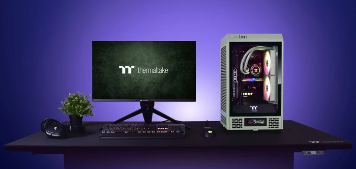 Thermaltake The Tower 200 Matcha Green, grün, Glasfenster, Mini-ITX