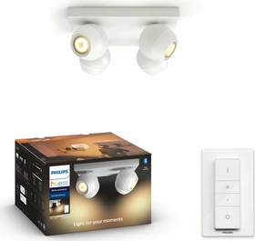 Philips Hue White Ambiance Buckram 4-flammig weiß