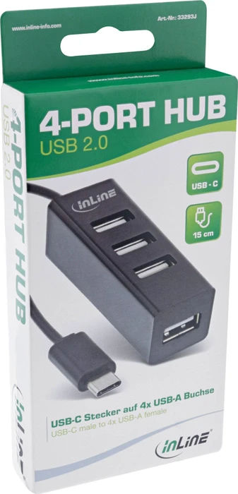 InLine 4-Port USB-Hub, USB-C 2.0 [Stecker]