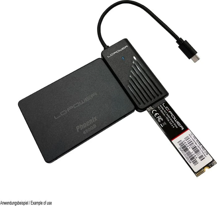 LC-Power LC-ADA-USB-SATA-NVMe, USB-C 3.1