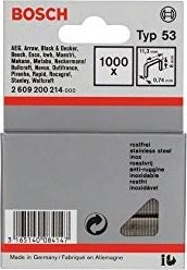 Bosch Professional Typ 53 Tacker-Klammern, 11.4x6mm, 1000 Stück
